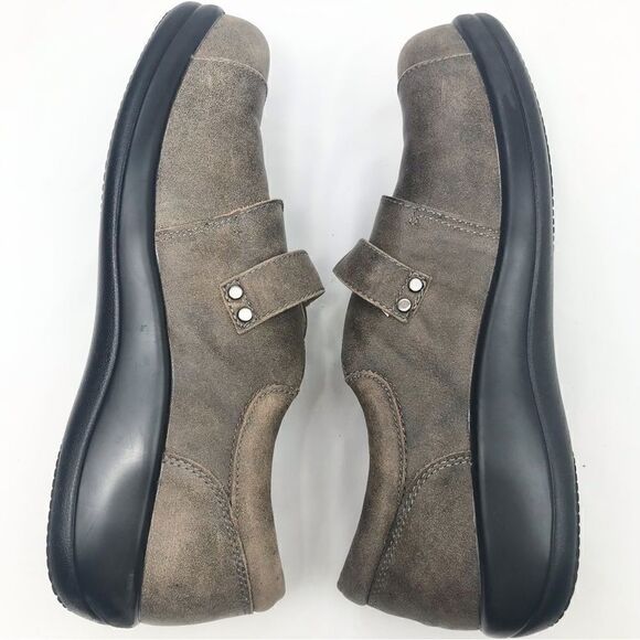 Alegria KHLOE Light Brown Leather Slip On Loafer Comfort Support Clog Shoes - Picture 5 of 16